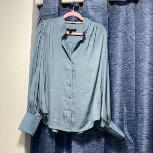 Button down cuff sleeve blouse